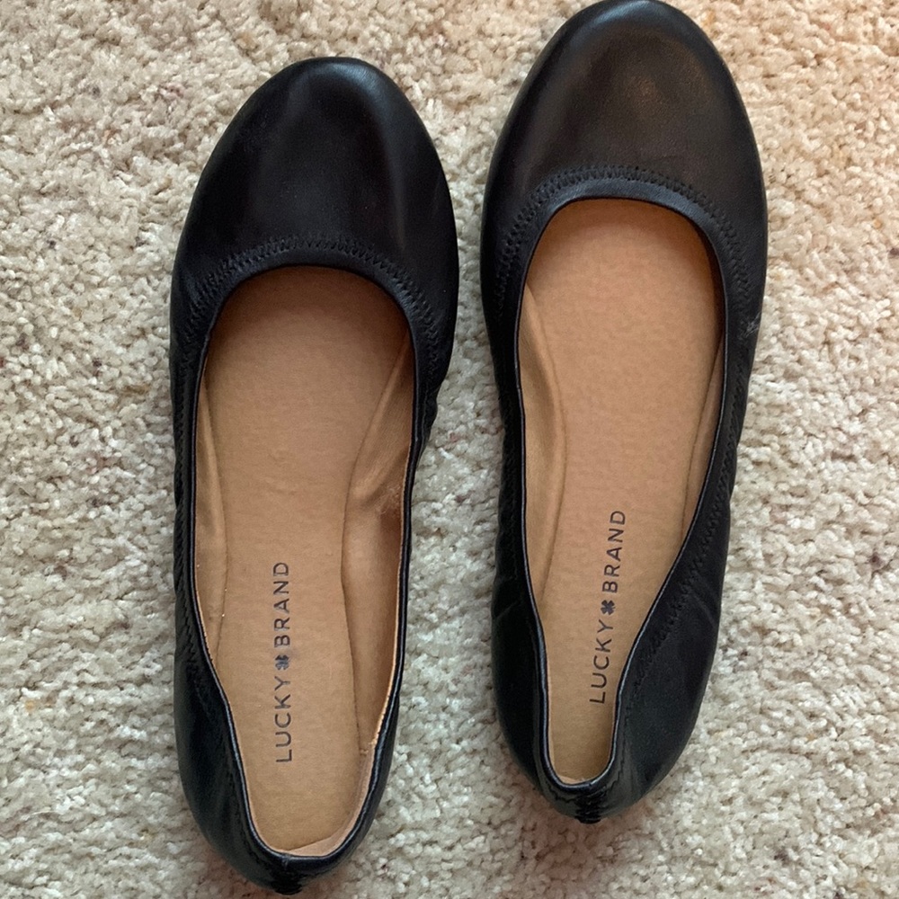 Lucky Brand black ballet flats size 9 1/2
